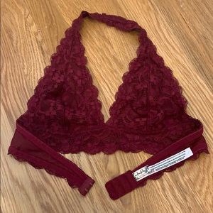 Free people Galloon Lace Halter Bra